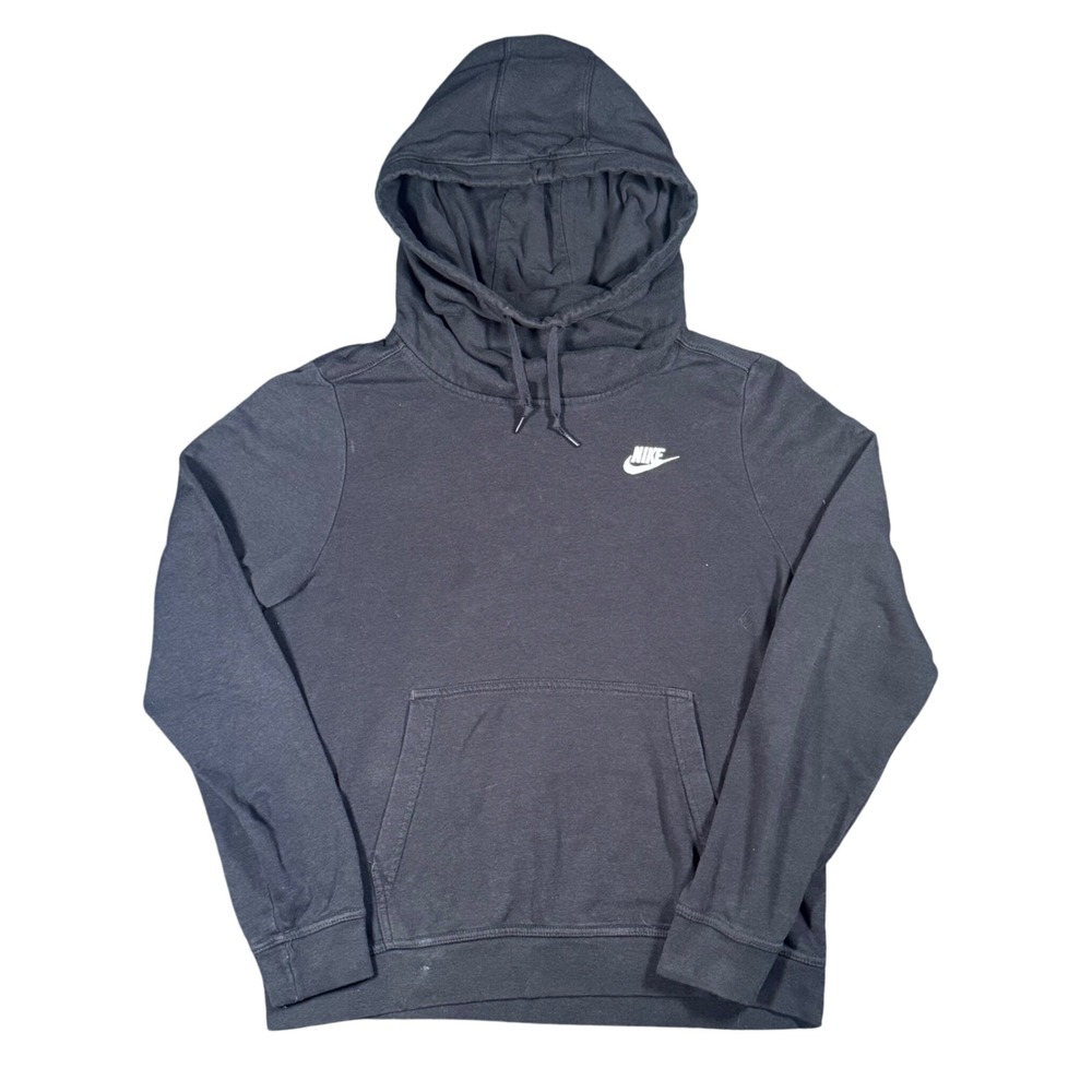 Nike‎ Black Hoodie Sweatshirt Cowl Neck Pullover Pockets Size Medium